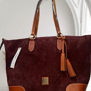 Suede Dooney & Bourke Deep Wine colored Tote